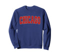 Chicago Il Illinois Varsity Usa Sweatshirt - Casual Everyday Wear Unisex
