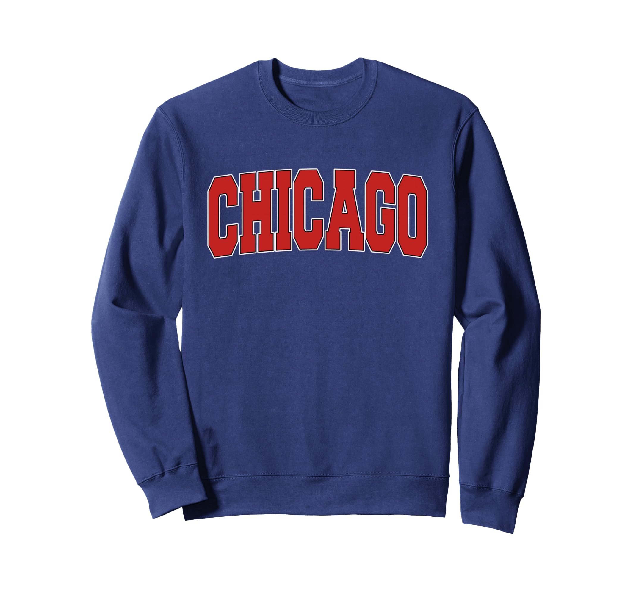 Chicago Il Illinois Varsity Usa Sweatshirt - Casual Everyday Wear Unisex