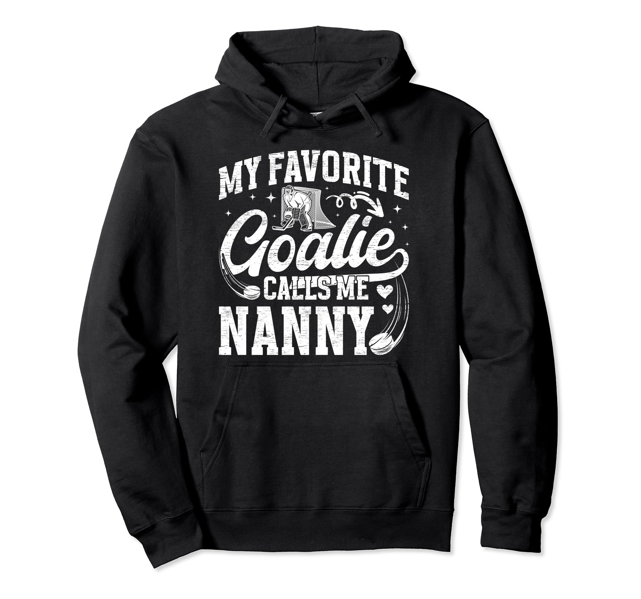 Favorite Ice Hockey Goalie Nanny Ice Hoodie - Streetwear Style for Adults