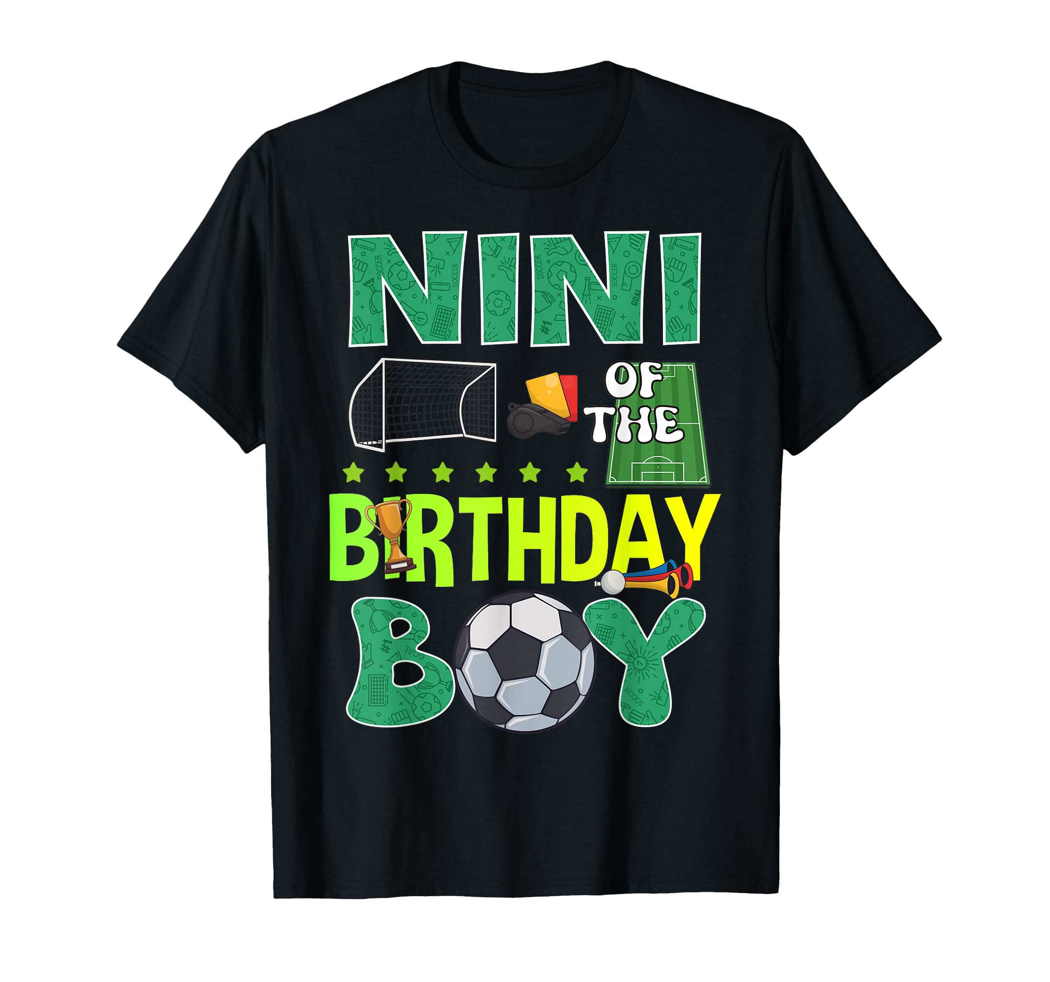 Soccer Goal Birthday Party Trophy T-Shirt - Minimalist Print Men Women