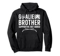 Hockey Goalie Brother Supportive Ice Hoodie - Trendy Graphic for Adults