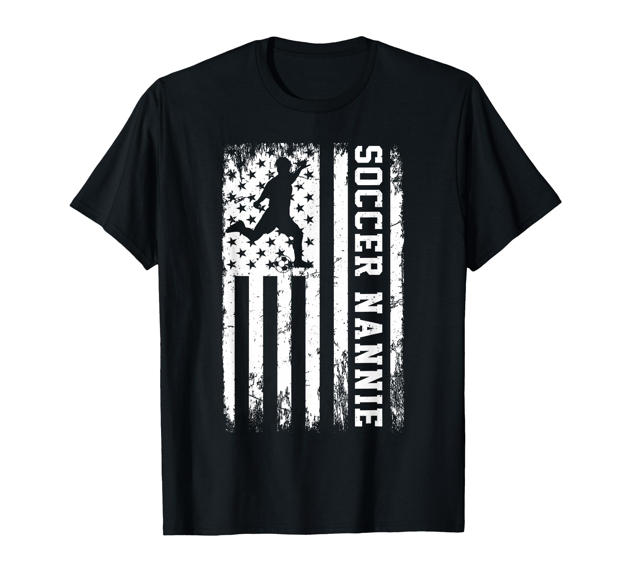Soccer Nannie Usa American Flag T-Shirt - Streetwear Style Unisex