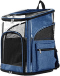 Cat Carrier Backpack for Small Medium Cats Dogs Backpack Puppies up to 26 Lbs, Excellent Visibility and Airflow,Lightweight and Portable Travel Pet Carrier Bag Foldable Design