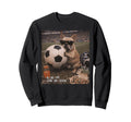 Funny French Bulldog Soccer Dog Sweatshirt - Custom Art Print Men Women