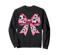 Coquette Bow Soccer Ball Pattern Sweatshirt - Minimalist Print Unisex
