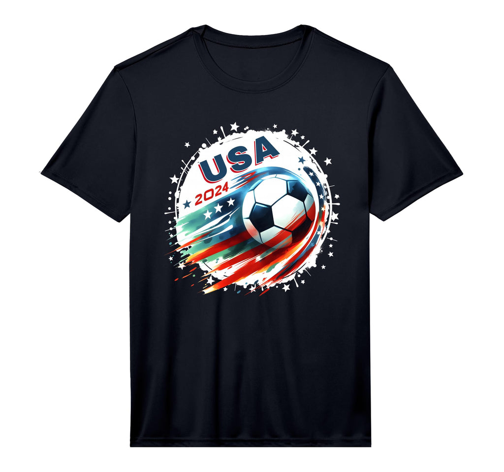 American Flag Soccer Soccer 2024 T-Shirt - Graphic Print for Adults