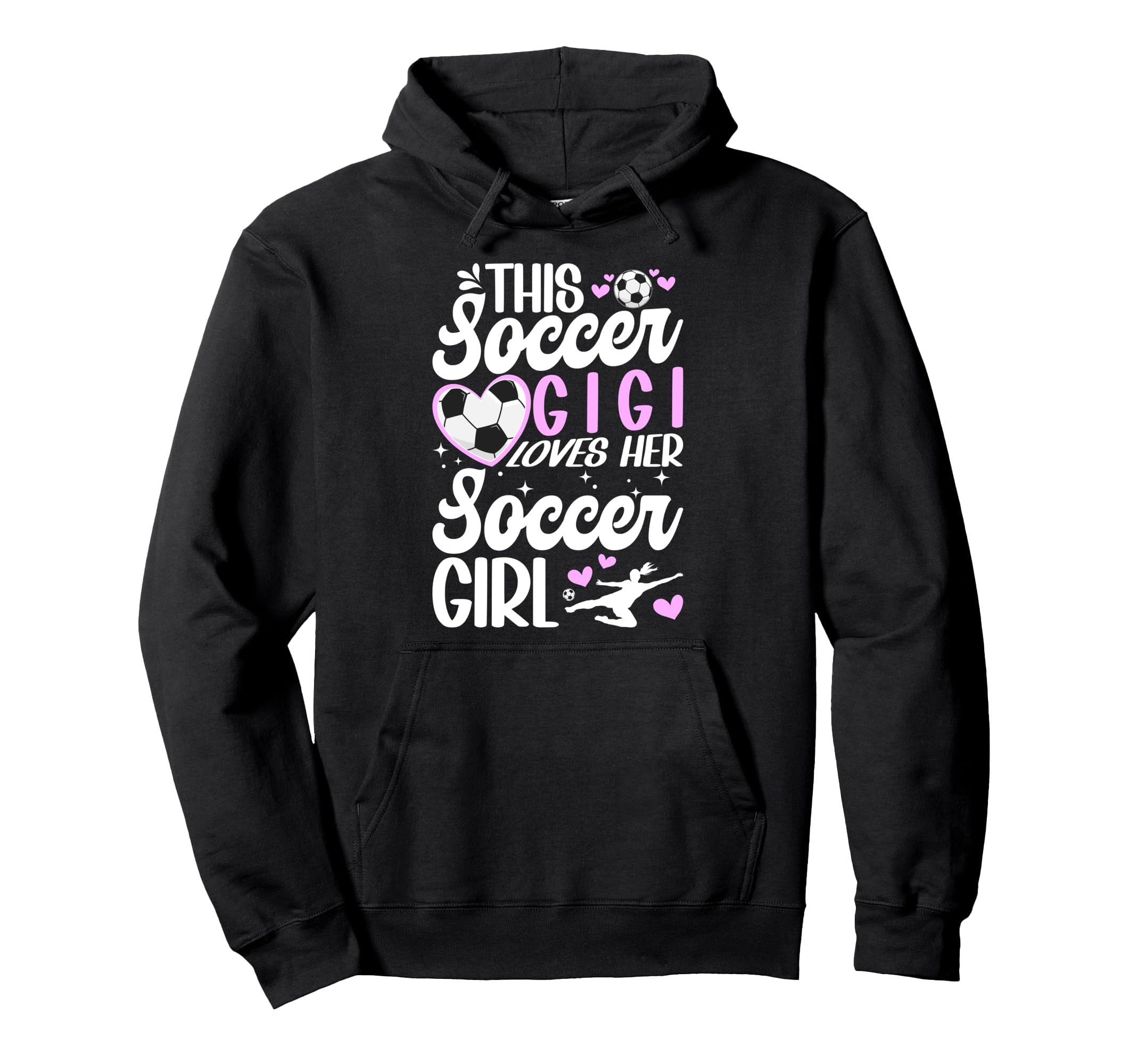 Soccer Gigi Loves Her Soccer Soccer Player Hoodie - Graphic Print Unisex