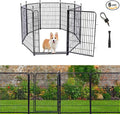 Tall Garden Fence, 52in High 6 Panels Total 13.3 Ft(L) Dog Fence Outdoor for Yard, 21 inches Wide with Low Sills, Animal Barrier Fence, Flower Bed Fencing. Pet Fence, Garden Fence Border