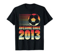 Awesome Since 2013 Soccer 13Th Birthday T-Shirt - Aesthetic Graphic Unisex