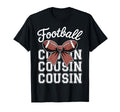 Football Cousin Bow Football Lover T-Shirt - Graphic Print for Adults