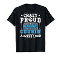 Crazy Proud Hockey Goalie Cousin T-Shirt - Aesthetic Graphic for Adults