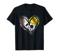 Baseball Softball Soccer Ball Heart T-Shirt - Aesthetic Graphic for Adults