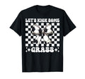Lets Kick Some Grass Soccer Coquette T-Shirt - Minimalist Print for Adults