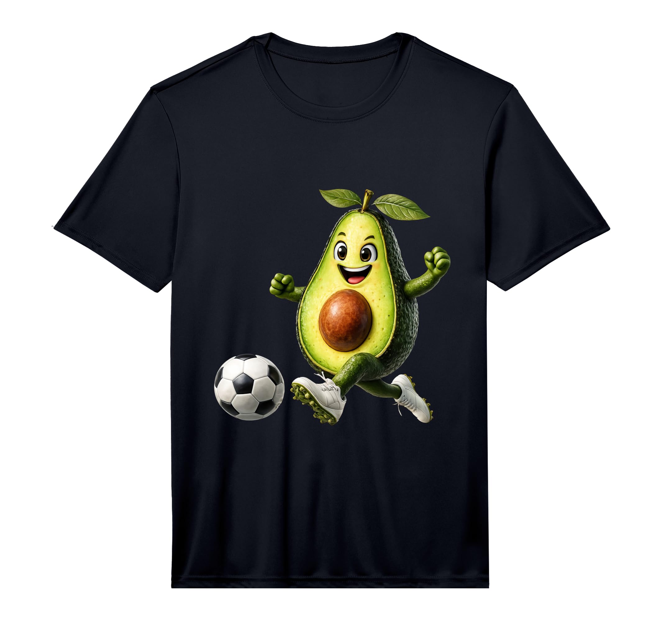Mens Avocado Soccer Performance T-Shirt - Fun Novelty Design Unisex