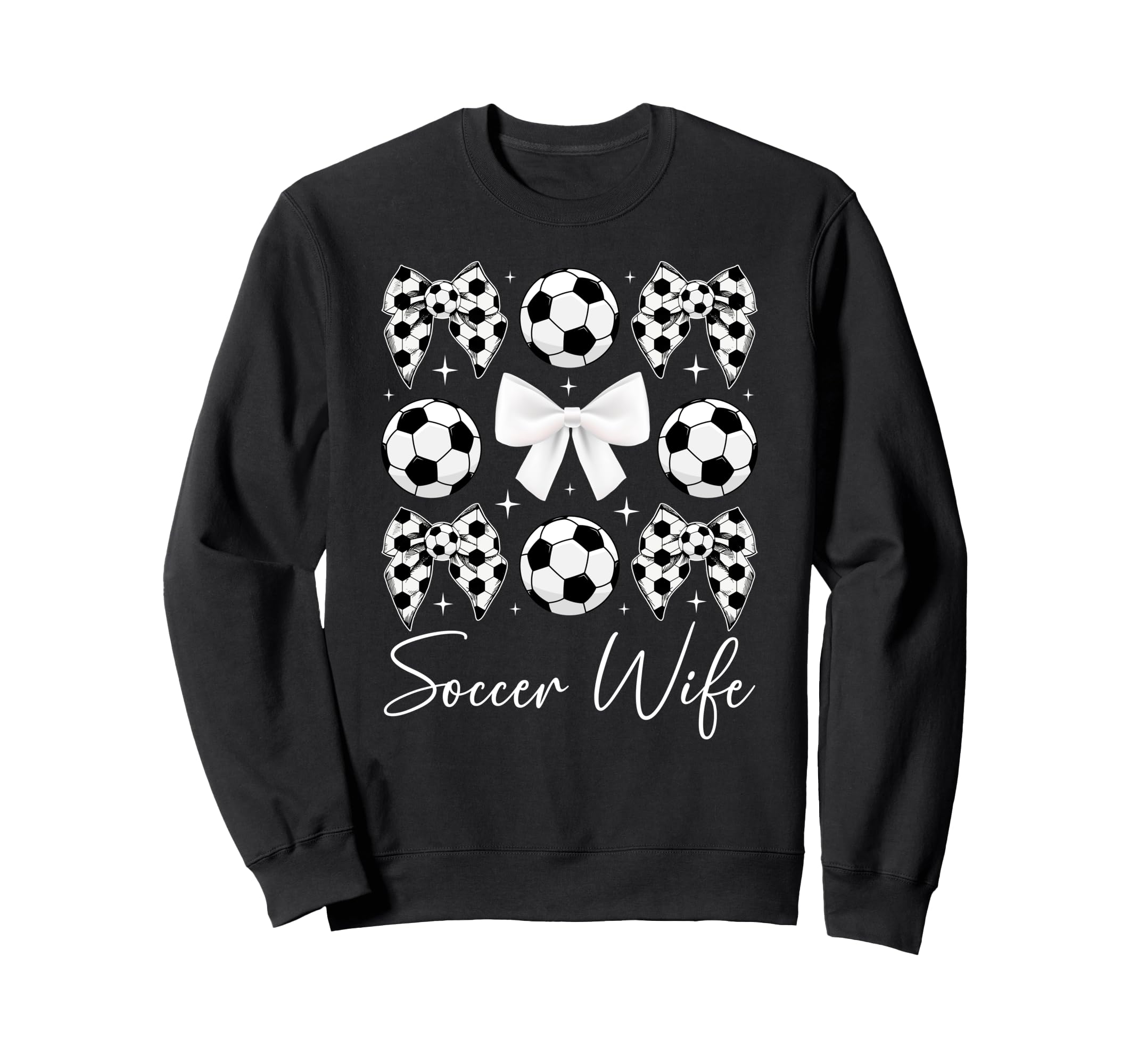 Soccer Wife Coquette Wife Soccer Player Sweatshirt - Trendy Graphic Unisex