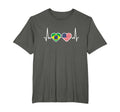Brazil Usa Heartbeat American Brazilian T-Shirt - Trendy Graphic Unisex