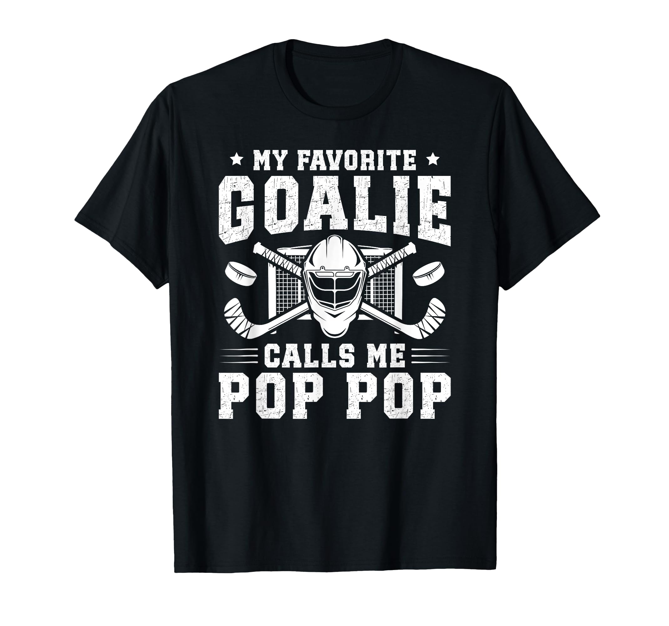 Proud Hockey Goalie Pop Pop Ice Hockey T-Shirt - Custom Art Print Unisex