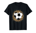 Soccer Heart Ball Cheetah Soccer Lover T-Shirt - Minimalist Print Unisex