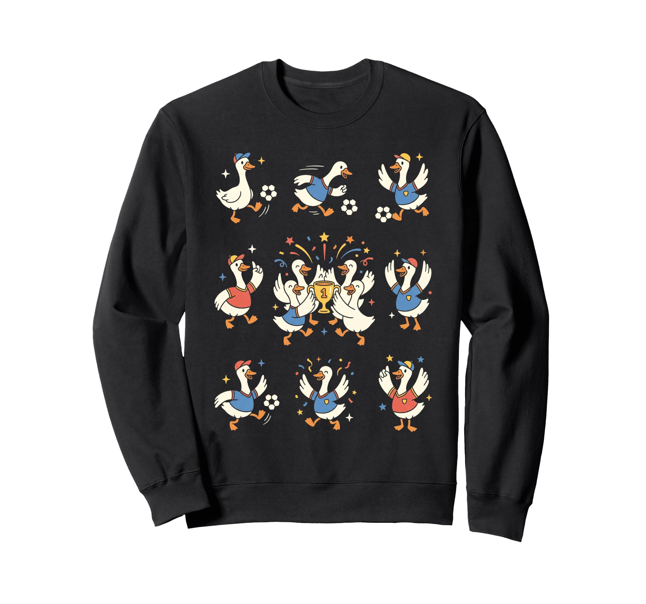 Funny Geese Soccer Team Champions Sweatshirt - Novelty Apparel for Adults
