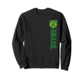 Brazil Gift Flag Brazilian Sweatshirt - Casual Everyday Wear for Adults