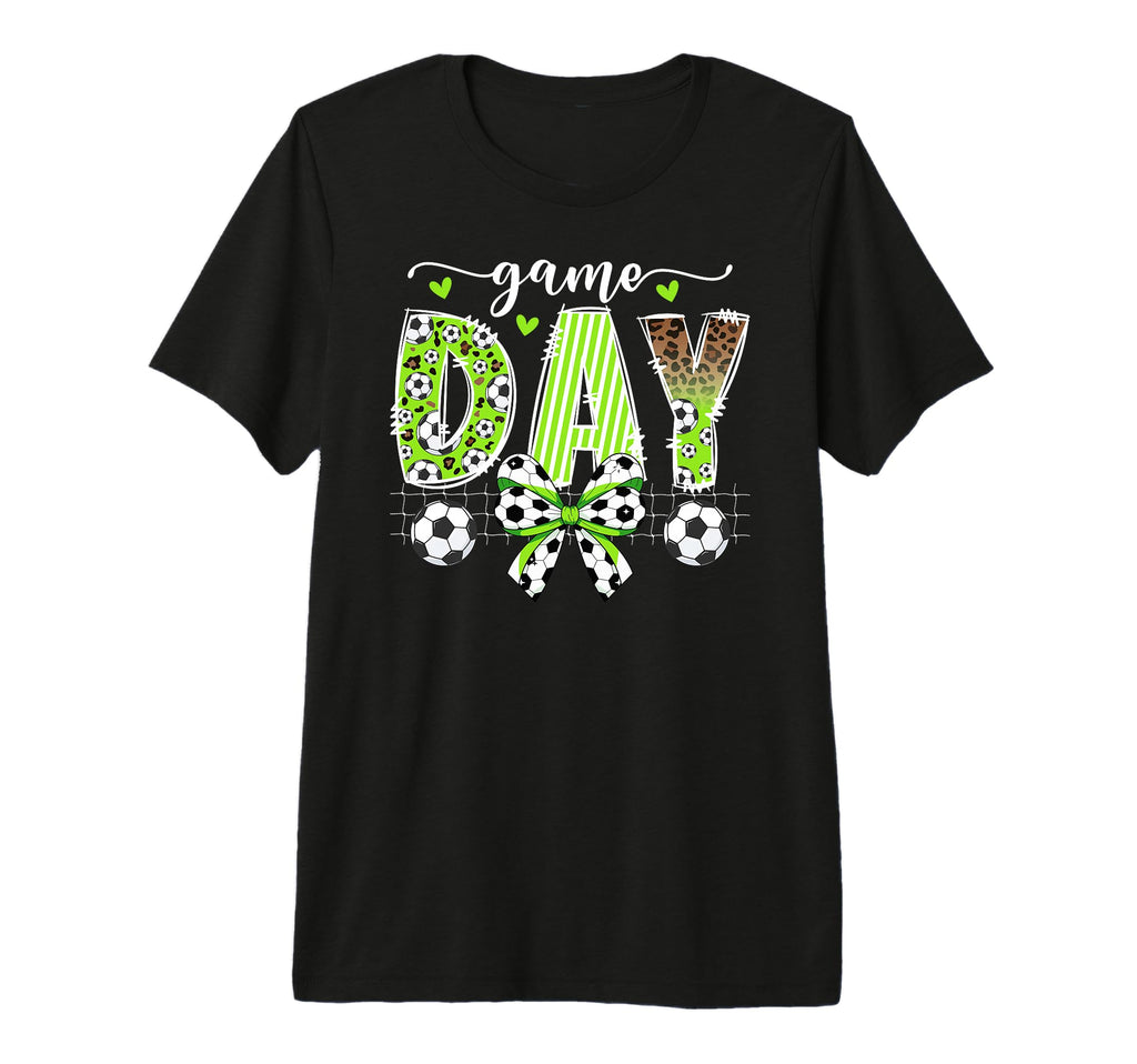 Game Day Soccer Coquette Soccer Game Day T-Shirt - Graphic Print Men Women