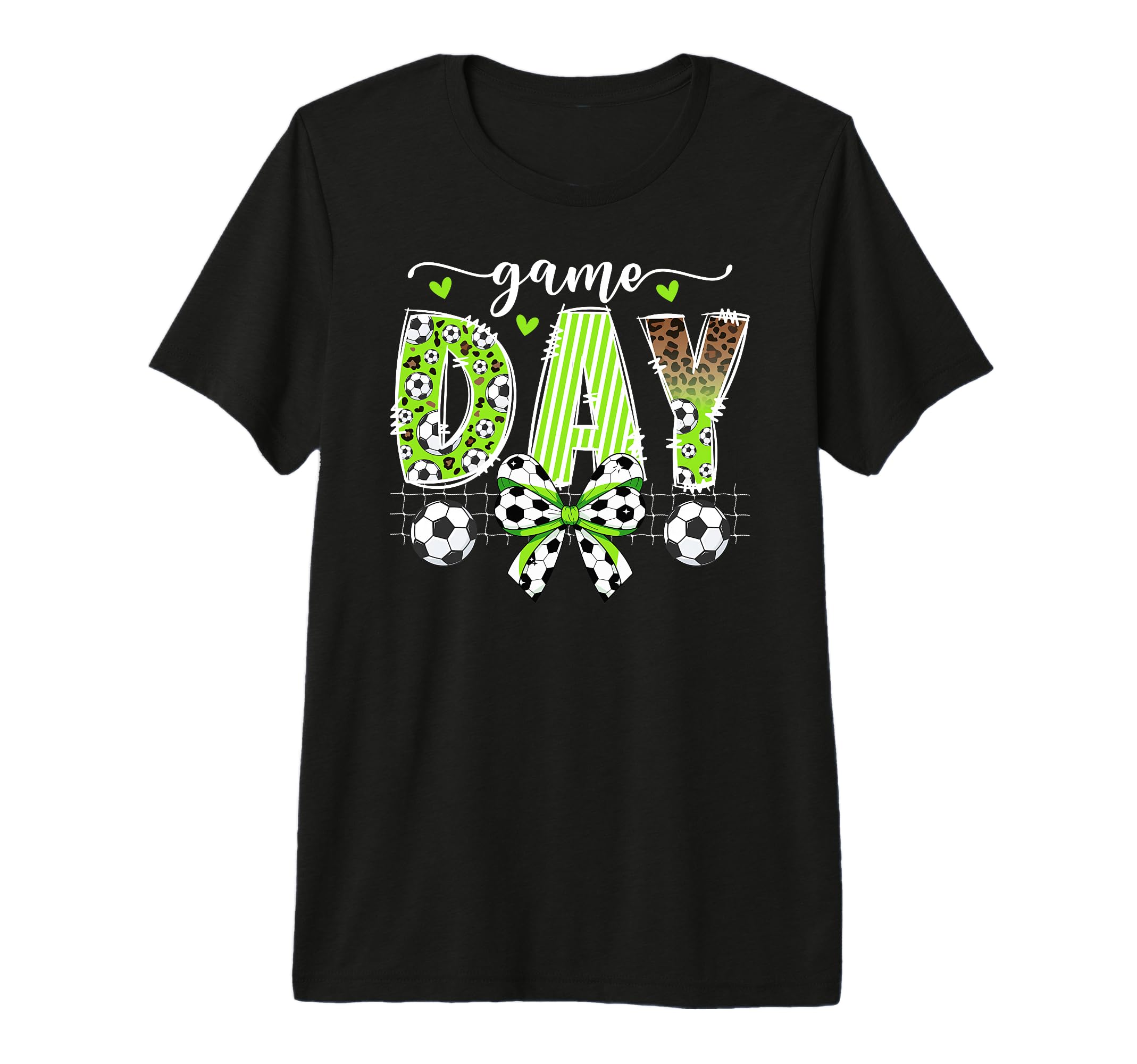 Game Day Soccer Coquette Soccer Game Day T-Shirt - Graphic Print Men Women