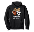 Game Day Vibes Funny Soccer Football Hoodie - Unique Graphic for Adults