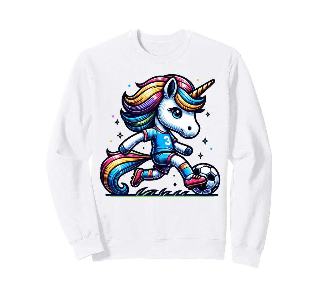 Footballer Unicorn Fans Sweatshirt - Casual Everyday Wear for Adults