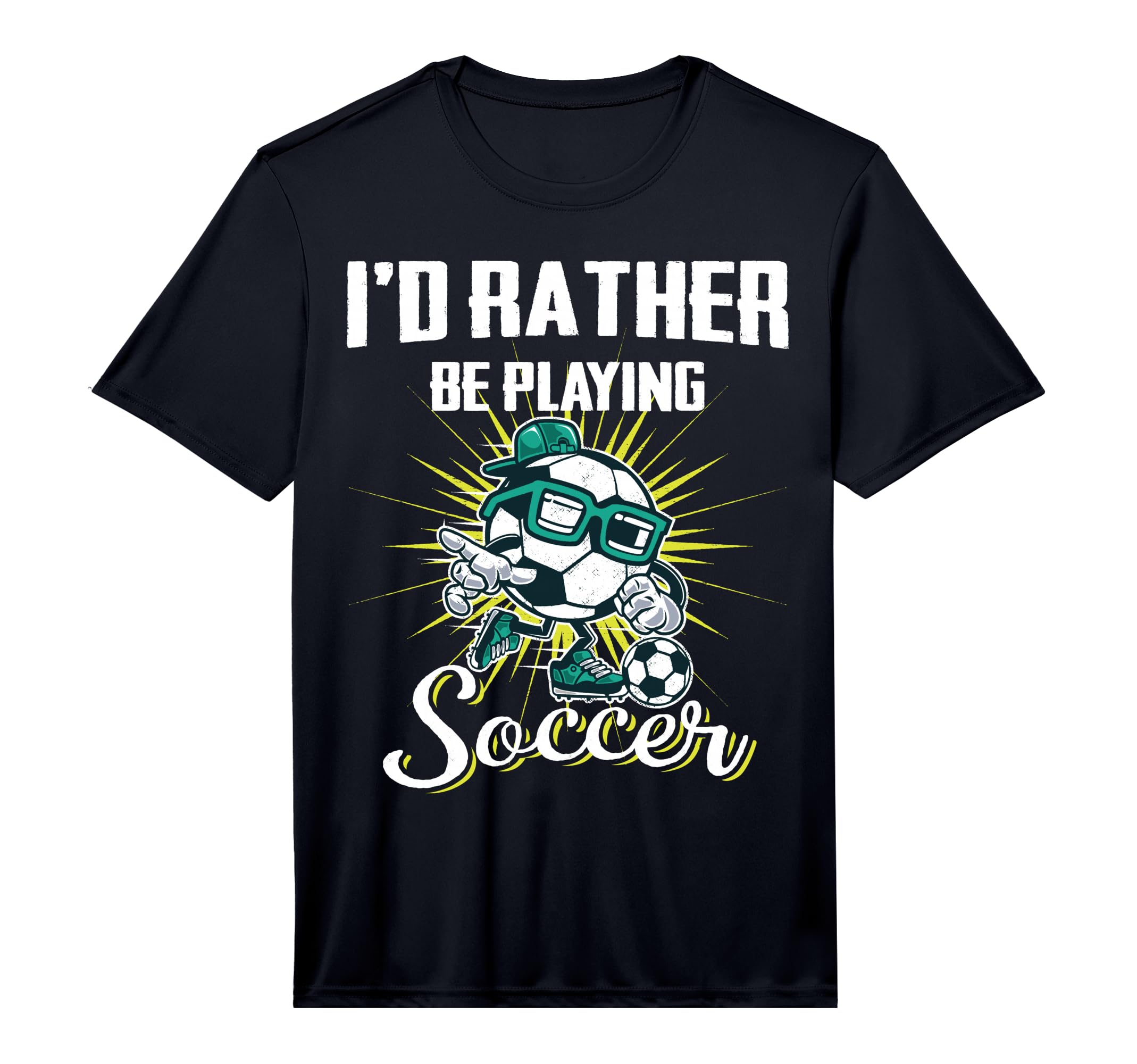 Id Rather Be Playing Soccer Gifts And T-Shirt - Minimalist Print Men Women