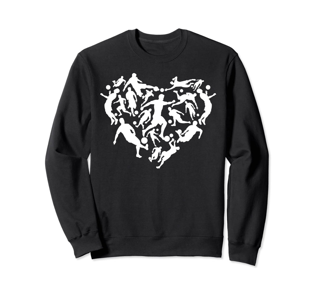 Soccer Heart Soccer Player Sweatshirt - Fun Novelty Design for Adults