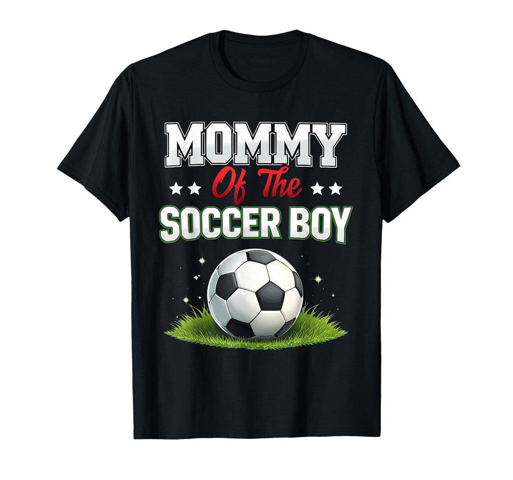 Mommy Soccer Proud Mom Soccer T-Shirt - Casual Everyday Wear Men Women
