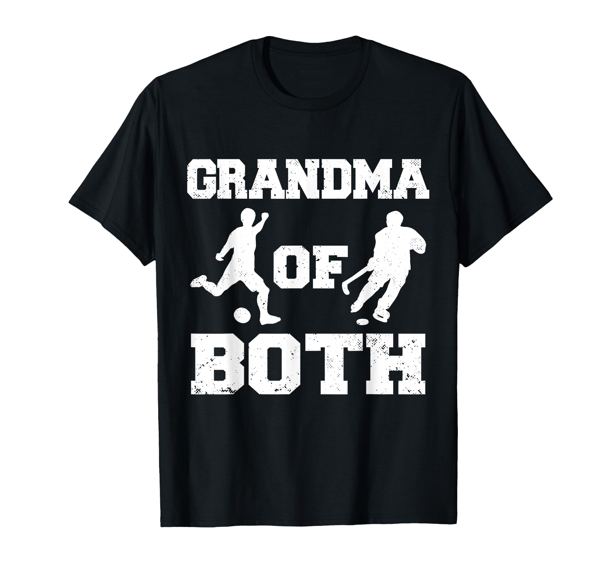 Grandma Both Funny Soccer Hockey T-Shirt - Fun Novelty Design for Adults
