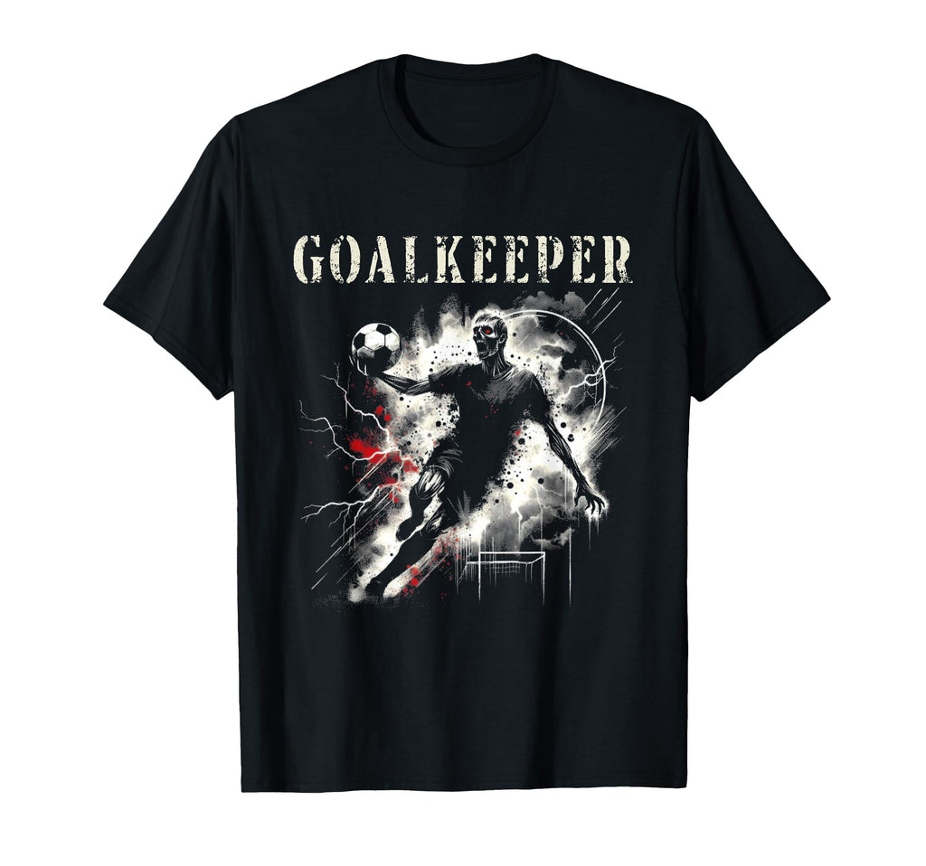 Zombie Goalkeeper Creepy Soccer T-Shirt - Streetwear Style for Adults