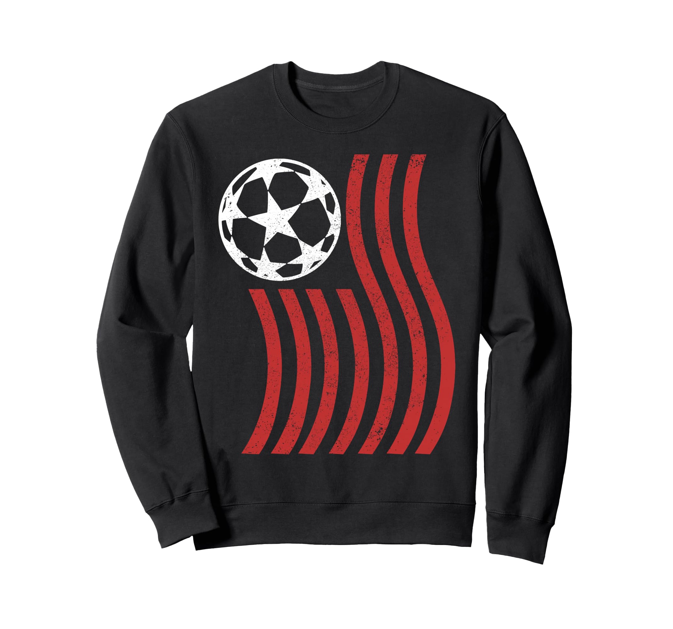 Soccer American Flag Patriotic Sweatshirt - Trendy Graphic Unisex