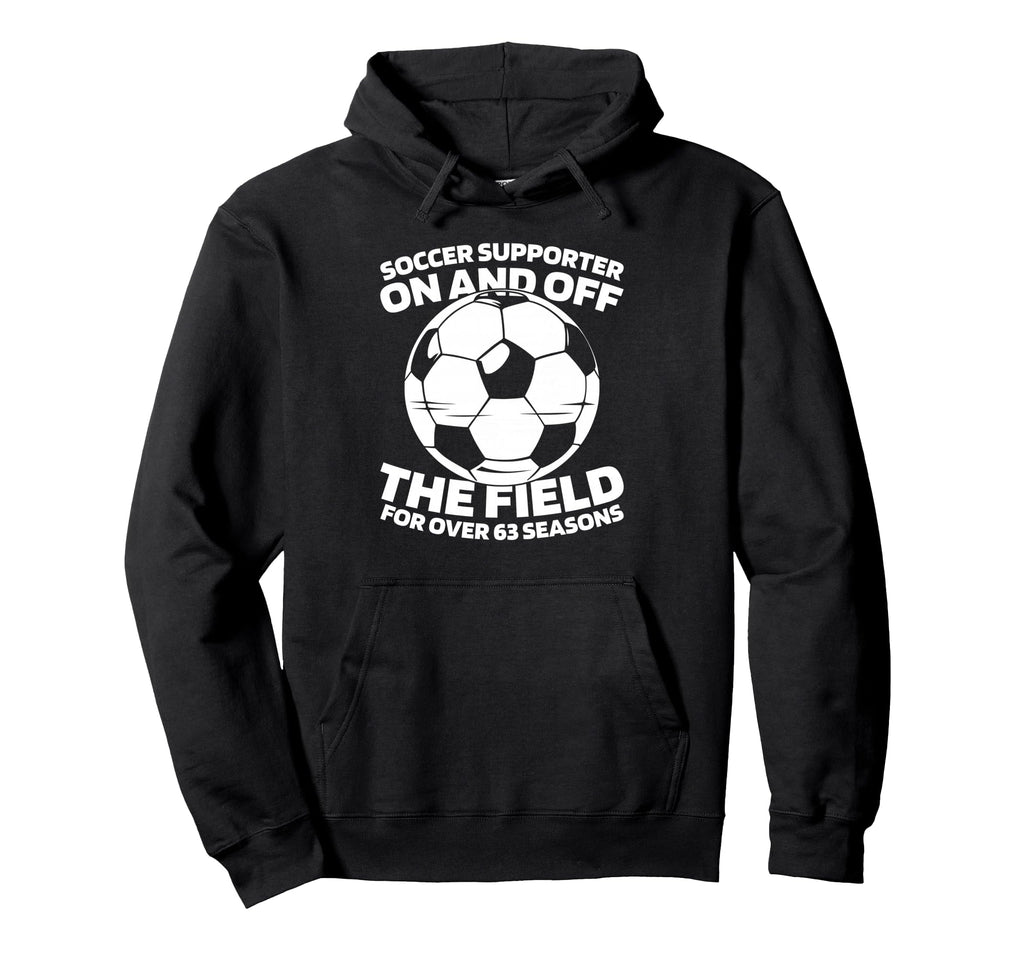 63 Years Old Soccer Team Sports Player Hoodie - Trendy Graphic Men Women