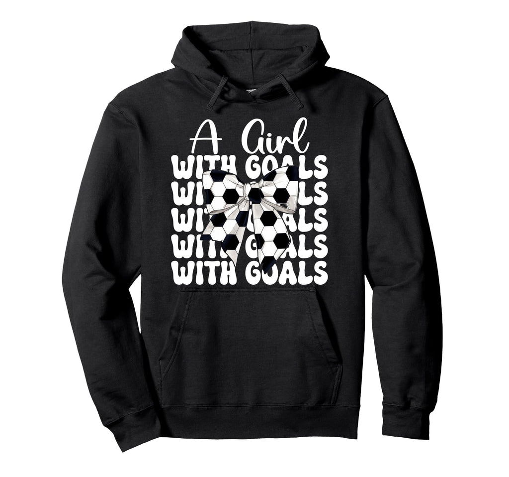 Soccer Coquette Bow Goals Hoodie - Fun Novelty Design Men Women