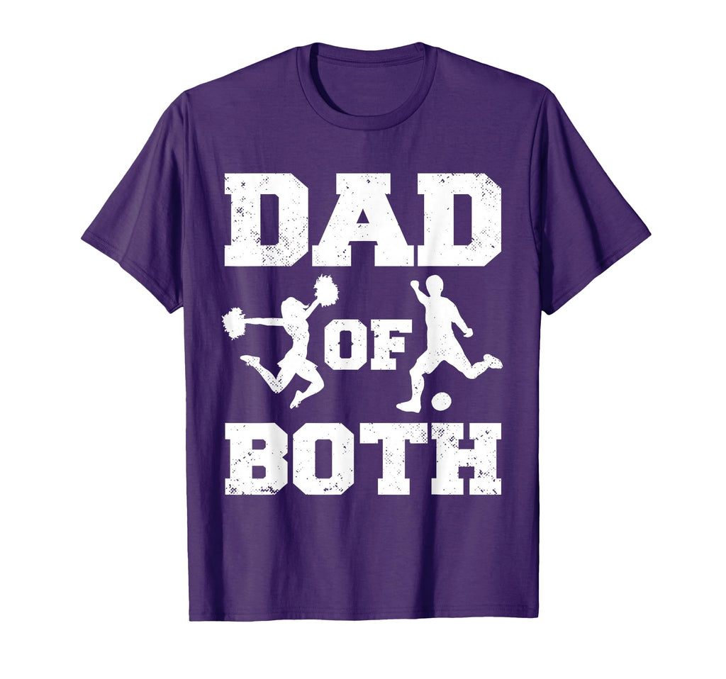 Dad Both Funny Cheer Soccer Dad T-Shirt - Trendy Graphic for Adults