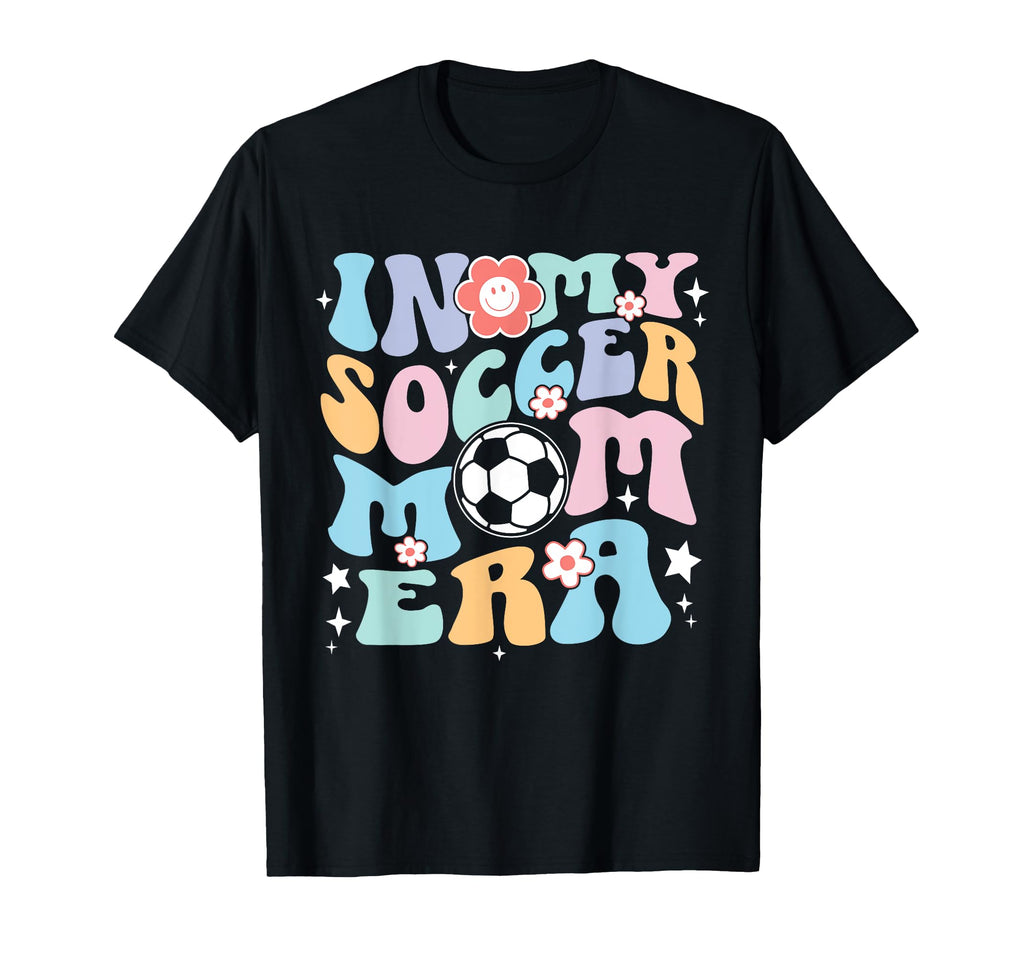 My Soccer Mom Era Groovy Soccer Mama T-Shirt - Fun Novelty Design Men Women