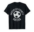 Greenlee County Soccer Distressed 90S T-Shirt - Trendy Graphic Unisex