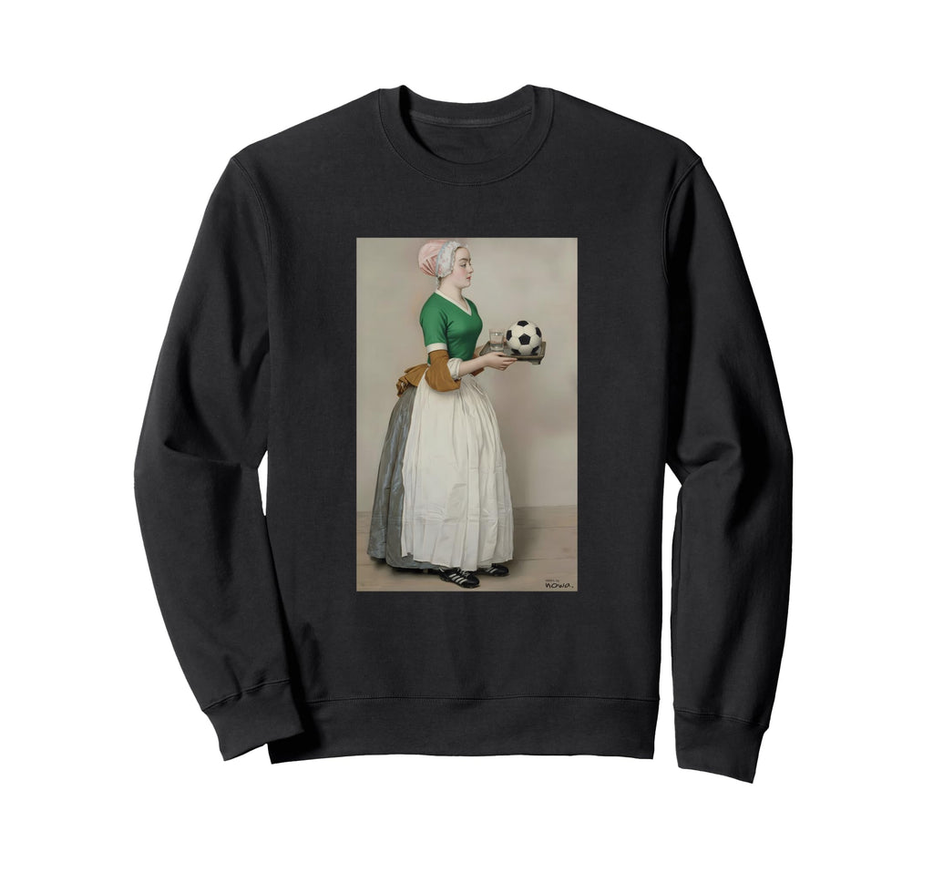 Serving Football Green Soccer Outfit Sweatshirt - Minimalist Print Unisex