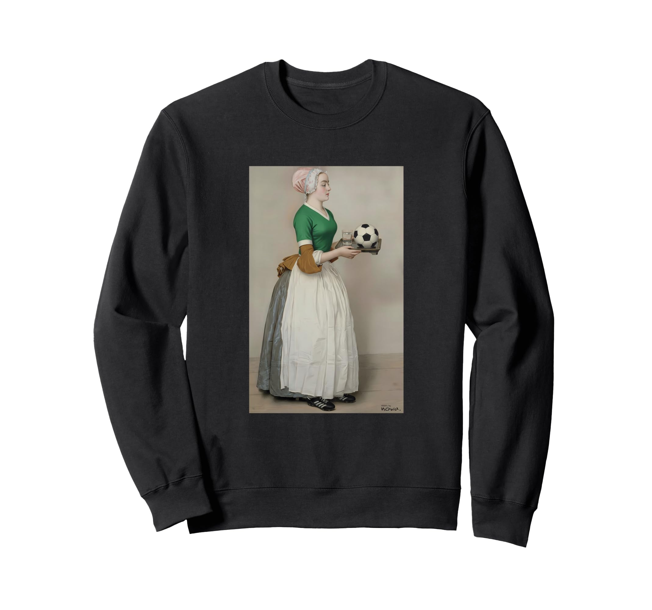 Serving Football Green Soccer Outfit Sweatshirt - Minimalist Print Unisex