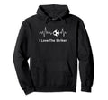 Soccer Mamas I Love Striker Heartbeat Hoodie - Casual Everyday Wear Unisex