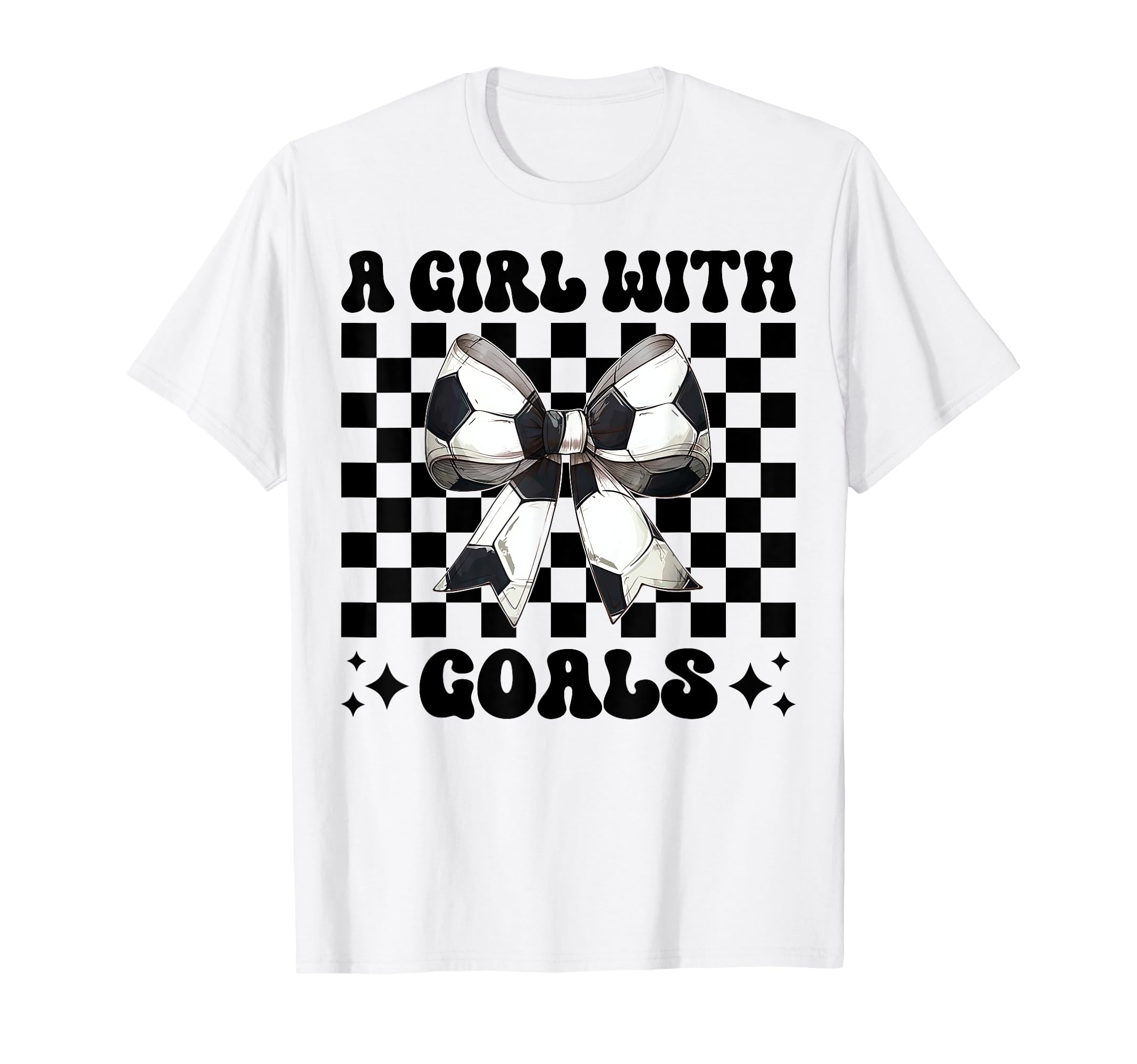 Goals Soccer Coquette Bow T-Shirt - Streetwear Style Men Women