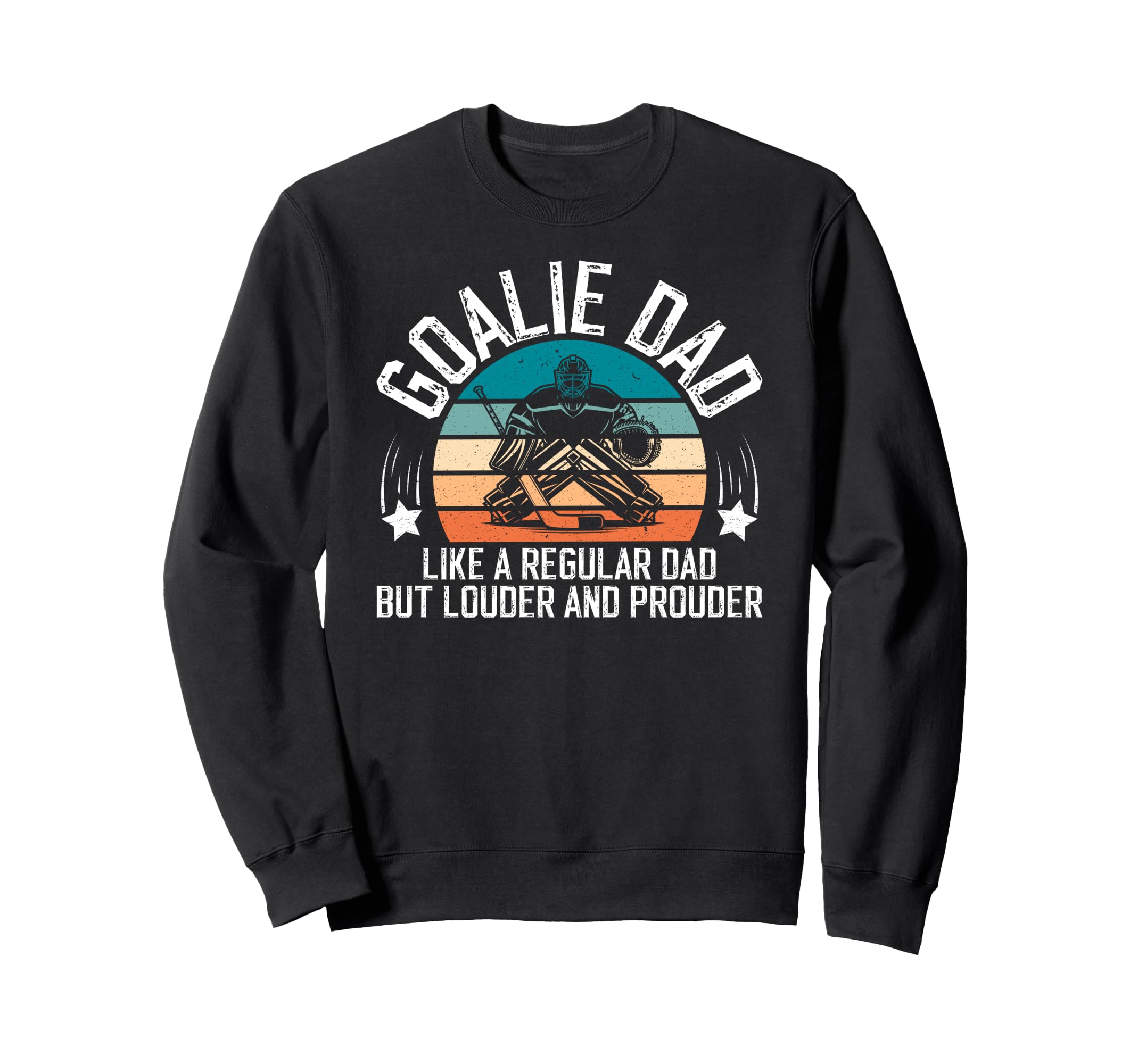 Hockey Goalie Dad Ice Hockey Sweatshirt - Minimalist Print Men Women