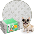 FXW Washable Pee Pads for Dogs, Puppy Pads with Super Absorbent, Specifically Designed for Whelping Box, 36" Round, Khaki, 2 Packs