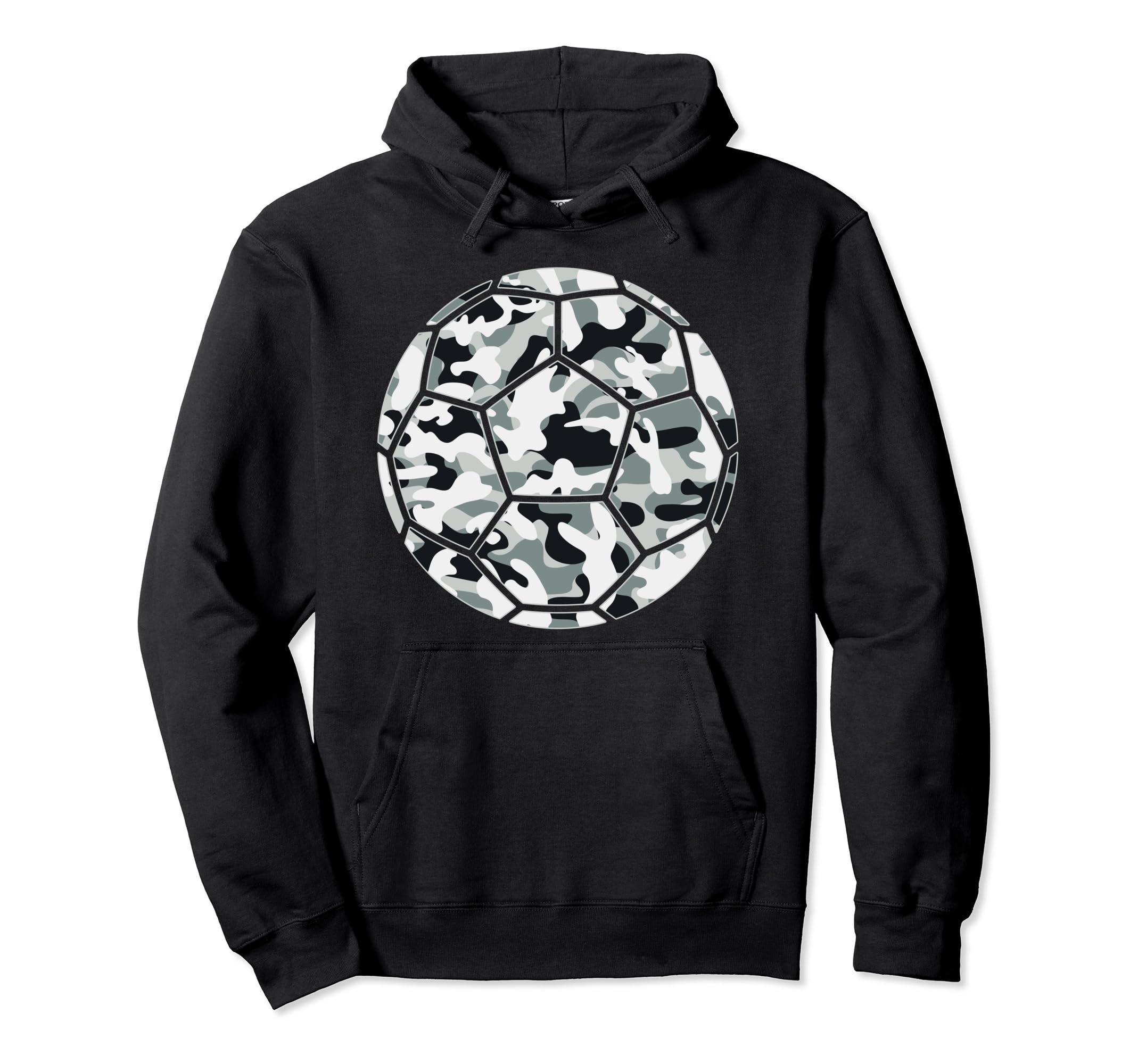Soccer Player Camo Soccer Lover Hoodie - Aesthetic Graphic for Adults