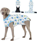 Recovery Suit for Dogs After Surgery, Professional Dog Surgical Suit for Female Spay, Male Neuter, E-Collar & Cone Alternative Dog Onesie for Abdominal Wounds Skin Disease, Blue, L