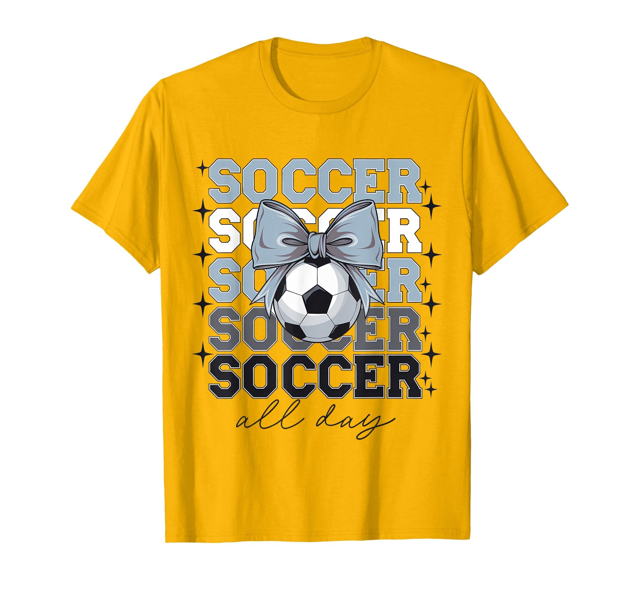 Groovy Soccer Coquette Bow Soccer All T-Shirt - Streetwear Style Men Women