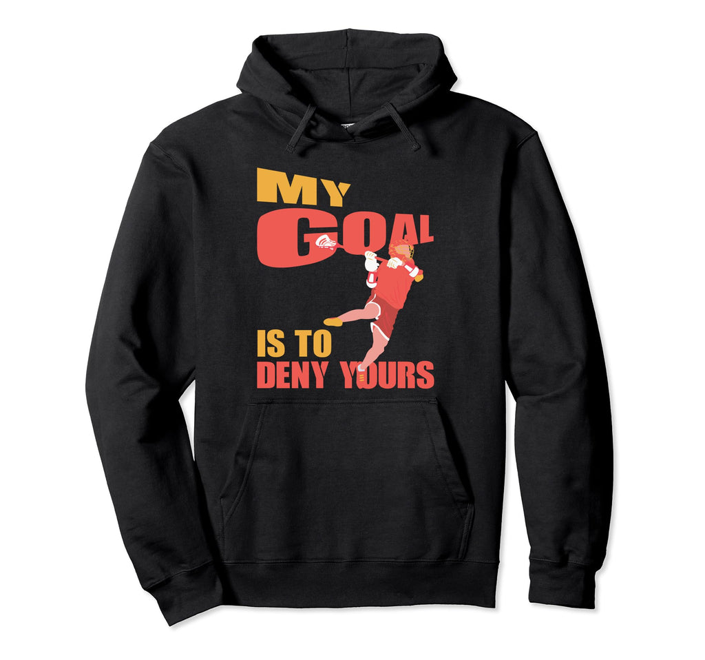 Funny Goalkeeper Lacrosse Goalie Lax Hoodie - Minimalist Print Unisex