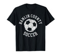 Hamlin County Soccer Distressed 90S T-Shirt - Streetwear Style Unisex